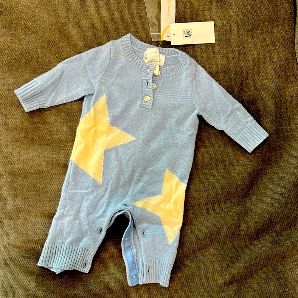 Cashmere baby blue onesie size 3m